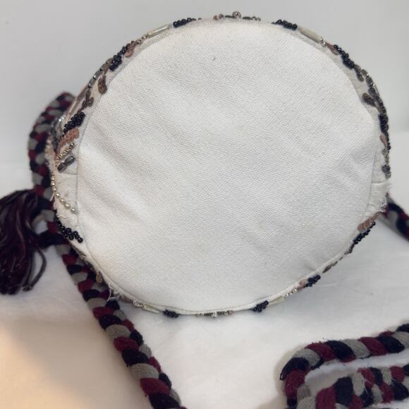 Sam Edelman Women’s Beaded Shoulder Bag – Multicolor Geometric Chic Boho - Picture 10 of 15